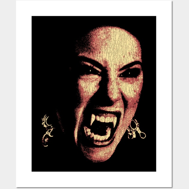 Retro Vampire Horror Wall Art by Suka Gitarsar